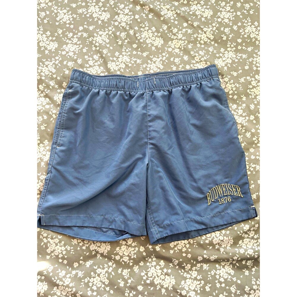 Budweiser By PacSun 1876 Swim Trunks Men's Size Medium Blue Board Shorts Beer